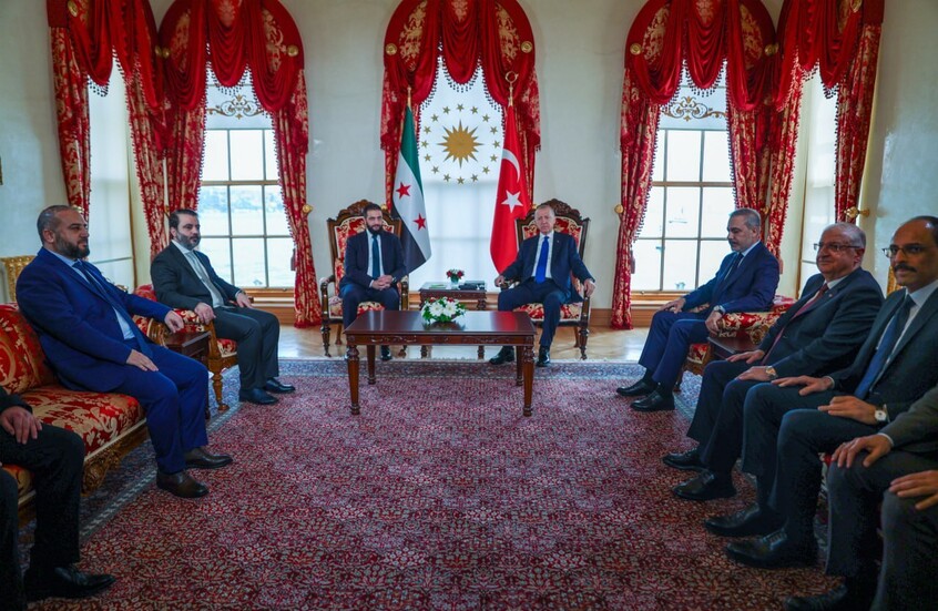 أردوغان خلال لقاء مع الشرع: احتلال إسرائيل وعدوانها على الأراضي السورية أمر غير مقبول